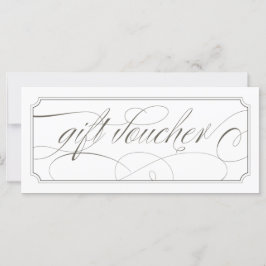 Franse Grijze Elegant Script Gift Vouchers