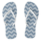 Franse grijze Marokkaanse Moods Chevrons Teenslippers (Voetbed)