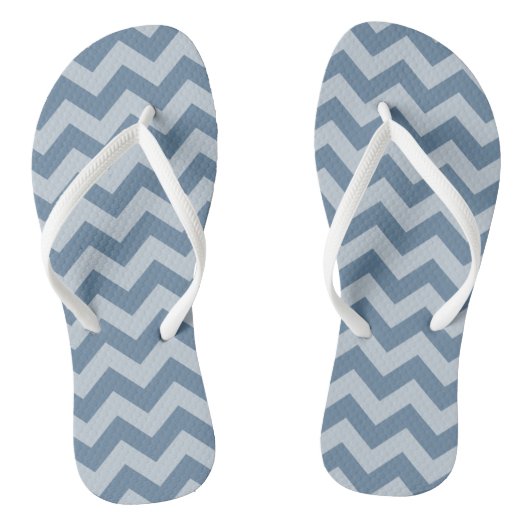 Franse grijze Marokkaanse Moods Chevrons Teenslippers (Voetbed)