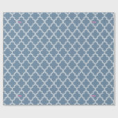 Franse grijze Marokkaanse Moods Quatrefoil Cadeaupapier (Vlak)