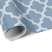 Franse grijze Marokkaanse Moods Quatrefoil Cadeaupapier (Rol Hoek)