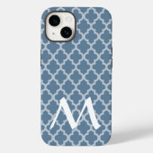 Franse grijze Marokkaanse Moods Quatrefoil Case-Mate iPhone Case (Achterkant)