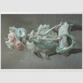 Franse grillige kat ontkoppeling tissuepapier