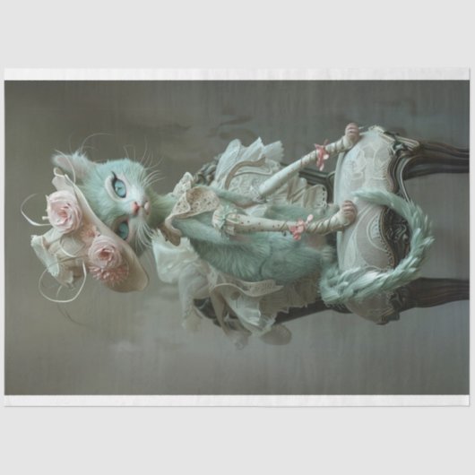 Franse grillige kat ontkoppeling tissuepapier (Voorkant)