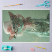 franse grillige purrection katachtige decoupage tissuepapier (Craft)