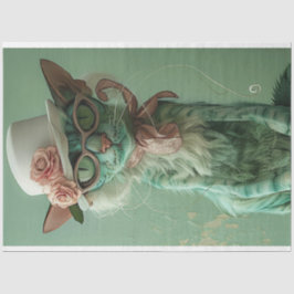 franse grillige purrection katachtige decoupage tissuepapier