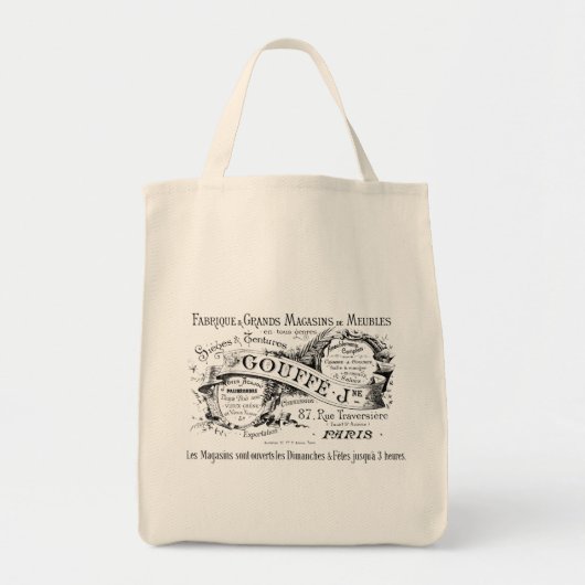 Franse Grocery Bag Tote Bag (Voorkant)