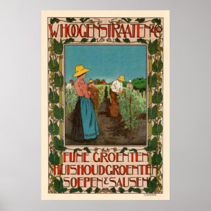 Franse groenten en fruit poster