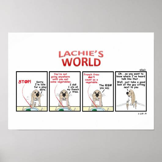 Franse groenten en fruit poster (Voorkant)