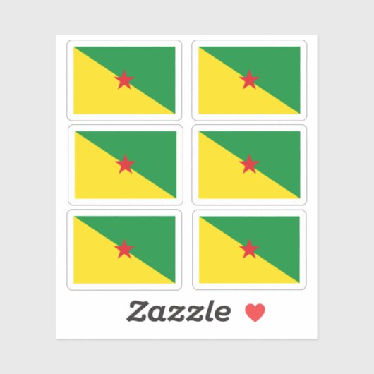 Franse Guyanese vlag Sticker (Vel)