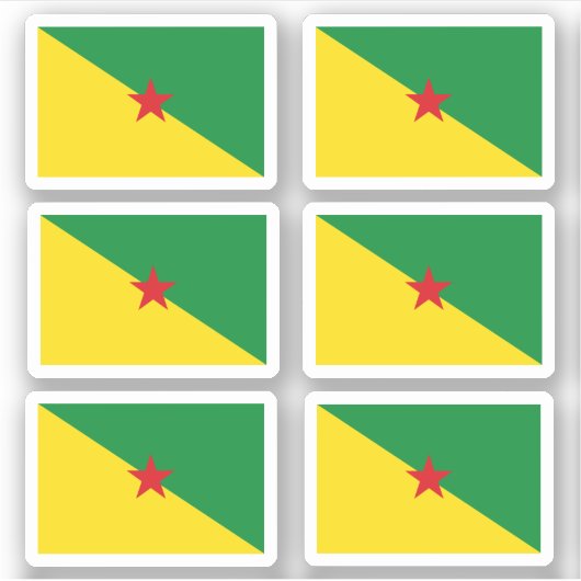Franse Guyanese vlag Sticker (Voorkant)