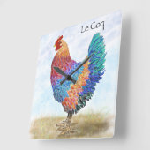 Franse Haan Acryl Wandklok (Hoek)