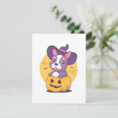 Franse Halloween Informatiekaartje (Staand voorkant)