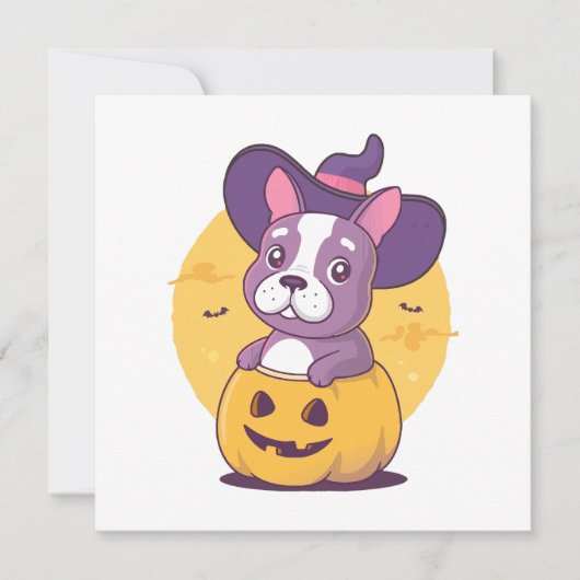 Franse Halloween Kaart (Voorkant)