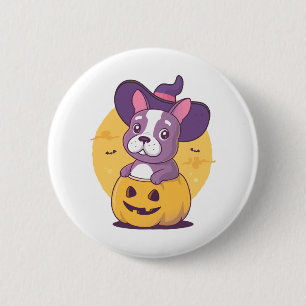 Franse Halloween Ronde Button 5,7 Cm