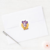 Franse Halloween Ronde Sticker (Envelop)