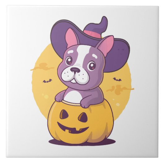 Franse Halloween Tegeltje (Voorkant)