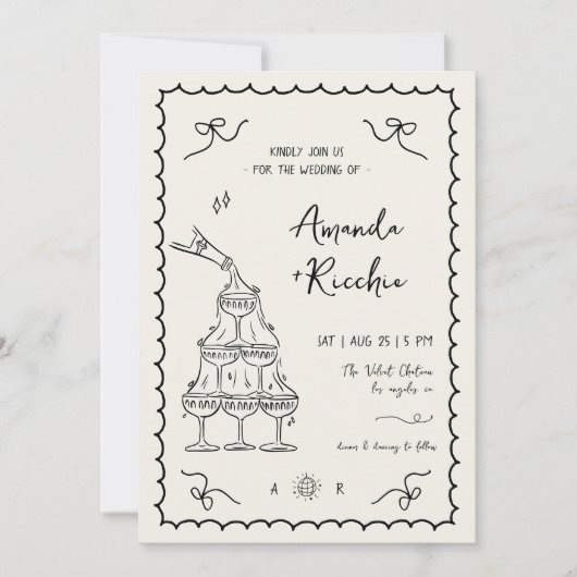 Franse hand getrokken grillige plezier alles in ee kaart (Voorkant)