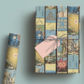 Franse Hand getrokken Tarot Kaart Pattern Inpakpapier Vel