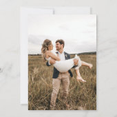 Franse Hand Getrokken Whimsical Lijst Wedding Kaart (Achterkant)