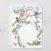  Franse handgetekende Florals 80e verjaardag Kaart (Achterkant)