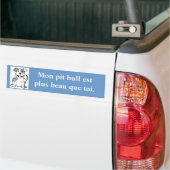 Franse Handsome Pit Bull Bumpersticker (Op Truck)