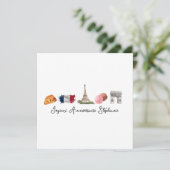 Franse Happy Birthday Kaart, Joyeux Anniversaire Kaart (Staand voorkant)