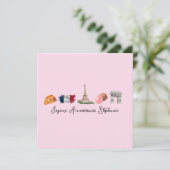 Franse Happy Birthday Kaart, Joyeux Anniversaire Kaart (Staand voorkant)