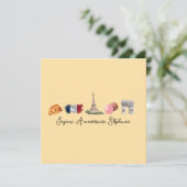 Franse Happy Birthday Kaart, Joyeux Anniversaire Kaart (Staand voorkant)