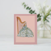  Franse Harpist Notecards en Briefkaarten (Staand voorkant)