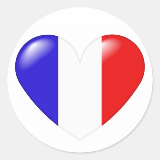 Franse hart sticker - Coeur français (Voorkant)