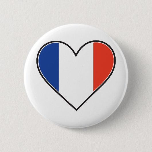 Franse hartvlag ronde button 5,7 cm (Voorkant)