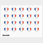 Franse hartvlag ronde sticker (Vel)