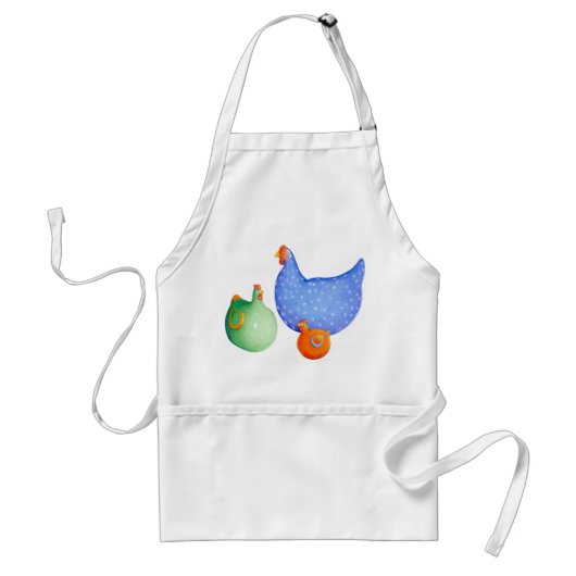Franse Hens Apron Standaard Schort (Voorkant)