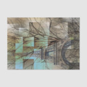 franse herfst boomtak Paris eiffel toren Tissuepapier (Voorkant)