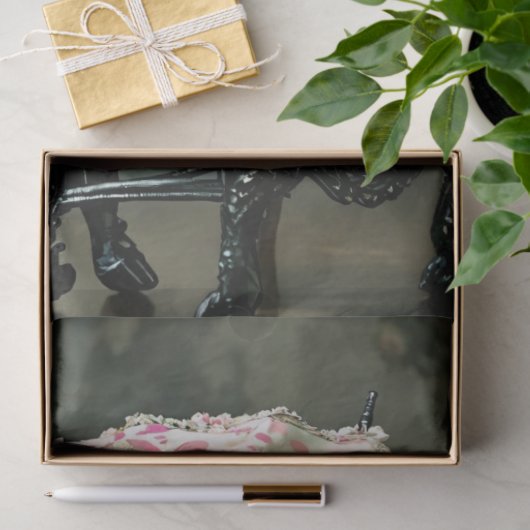 Franse hertogin Yorkshire Terrier decoupage Tissuepapier (Geschenk)