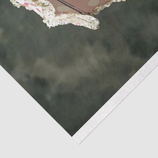 Franse hertogin Yorkshire Terrier decoupage Tissuepapier (Detail)