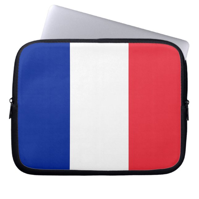 Franse hoes voor laptop met vlag (Voorkant)