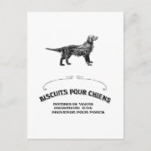 Franse hond, Antiek Dog Biscuit en mode Briefkaart (Voorkant)