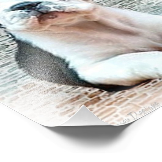 Franse hond foto afdruk (Hoek)