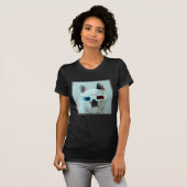 Franse hond met 3D-bril T-shirt (Voorkant volledig)
