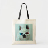 Franse hond met 3D-bril Tote Bag (Voorkant)