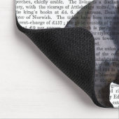 Franse hond met blauw bovenste hak en snor muismat (Hoek)