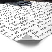 Franse hond met blauw bovenste hak en snor poster (Hoek)