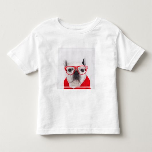 Franse hond met bril en Shirt (Voorkant)