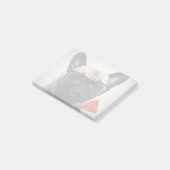 Franse hond met bril en Stropdas Post-it® Notes (Schuin)