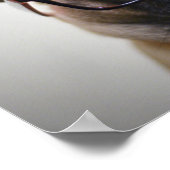 Franse hond met bril en Stropdas Poster (Hoek)