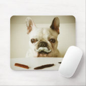 Franse hond met een snor muismat (Met muis)