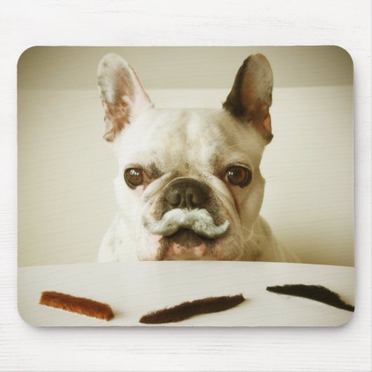 Franse hond met een snor muismat (Voorkant)