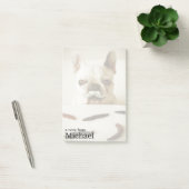 Franse hond met een snor post-it® notes (Kantoor)